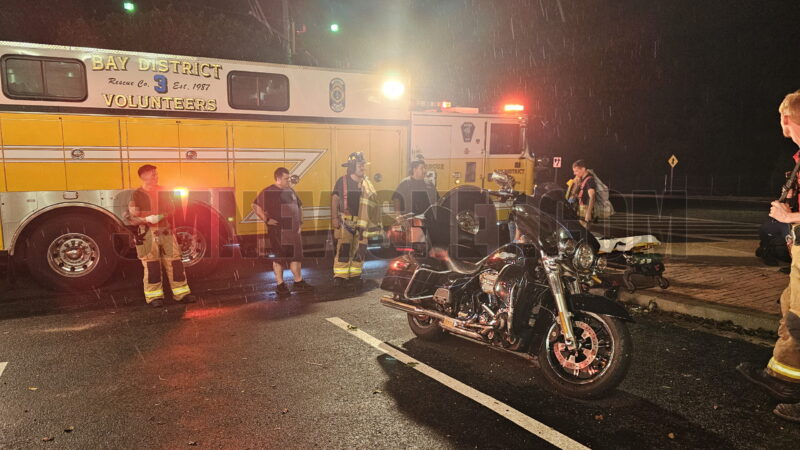 Single Motorcyclist Suffers Minor Injuries After Crash During Thunderstorm in Lexington Park