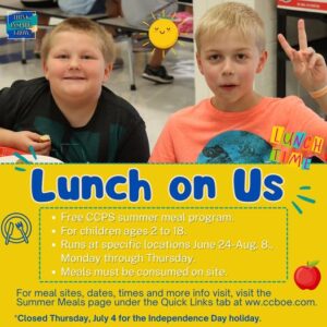 Lunch on Us – The Charles County Public Schools Free Summer Meal Program Returns June 24th
