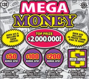 Mega Money Scratch-off Reveals First $2 Million Mega Prize