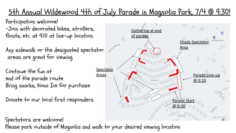 Wildewood and Town Creek Fourth of July 2024 Parade Routes and Times!