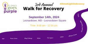 St. Mary’s Goes Purple Hosts 3rd Annual Walk for Recovery