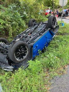 One Flown Out, Two Transported After Serious Three-Vehicle Crash in Prince Frederick