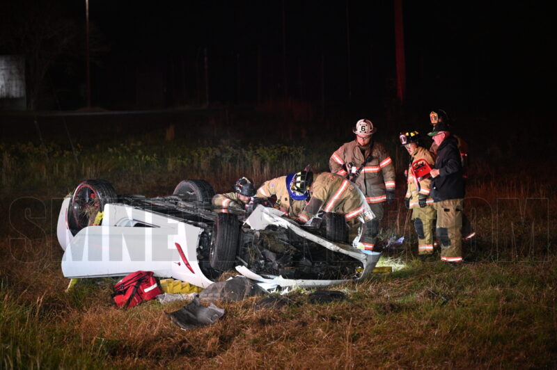 Two Injured, One Flown Out After Serious Single Vehicle Rollover in Tall Timbers