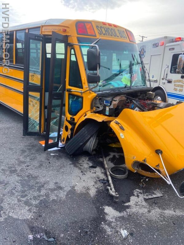 UPDATE: Four Injured After Serious Motor Vehicle Collision Involving School Bus in Hughesville