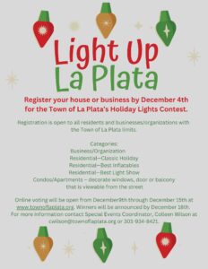 Town of La Plata Prepares to Shine with “Light Up La Plata” Contest