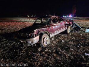 One Flown to Trauma Center After Single Vehicle Rollover with Ejection in Ridge