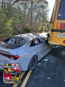 No Injuries Reported After Vehicle Strikes Bus in Chaptico