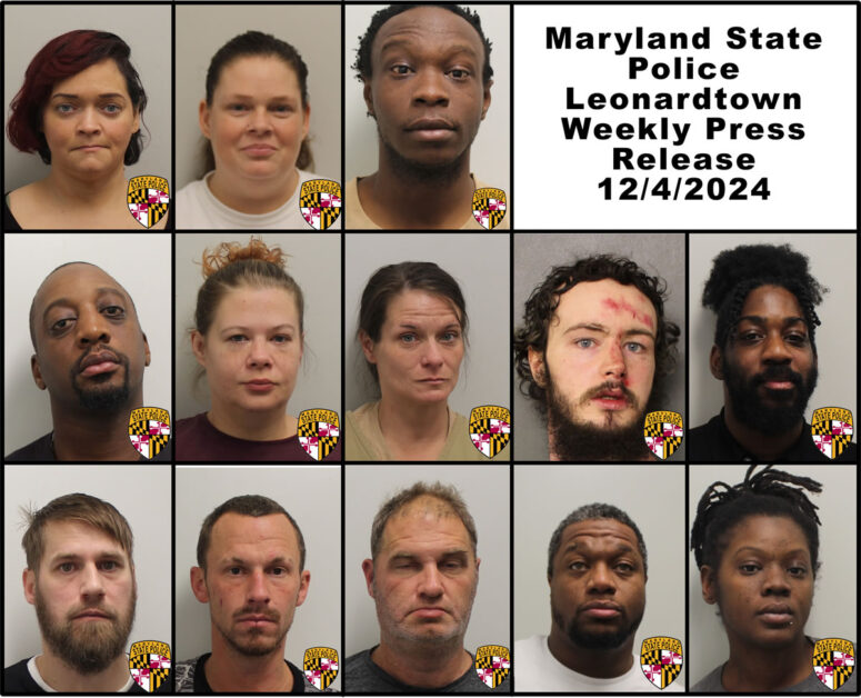 Maryland State Police Leonardtown Barrack – Weekly Press Release 12/4/2024