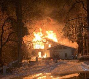 Large House in Chesapeake Beach Destroyed After Early Morning Fire, Cause Under Investigation