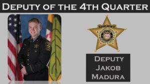 Calvert County Deputy Madura Honored as ‘Deputy of the Quarter’