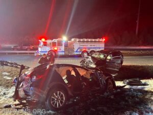 Two Flown to Trauma Center After Three Vehicle Collision with Entrapment in Hughesville