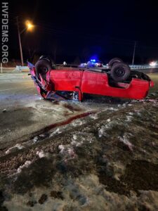 Two Injured After Single Vehicle Overturns in Hughesville