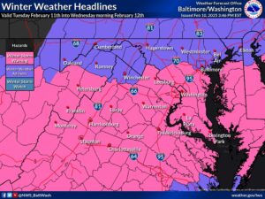 Maryland Under Winter Storm Warning as Predictions Estimate 4 to 8 Inches of Snow