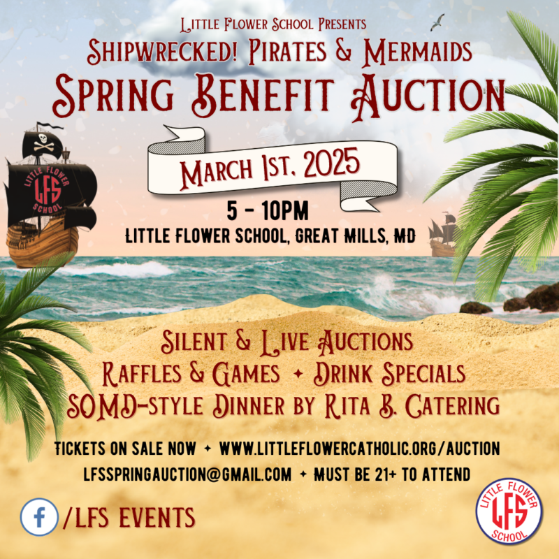 Little Flower School “Shipwrecked! Pirates And Mermaids” Benefit Auction Returns March 1st, 2025