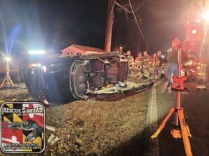 One Flown to Trauma Center After Single Vehicle Rollover in Avenue