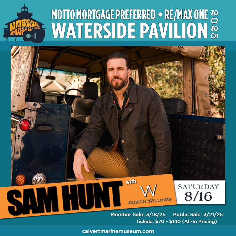 Country Star Sam Hunt Coming to Calvert Marine Musuem This August, 2025