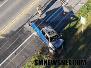 T-Bone Collision in California Leaves One Vehicle on Fire, Sends Two to Hospital