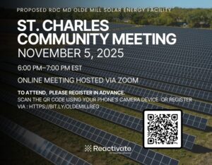 Community Meeting Set for November 5th to Discuss Olde Mill Solar Energy Facility