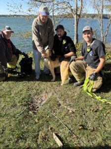 Leonardtown Firefighters Rescue Dog That Fell Down Small Cliff Alongside Breton Bay
