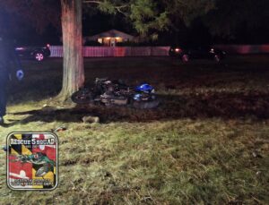 Motorcyclist Flown to Trauma Center After Striking Tree in Bushwood