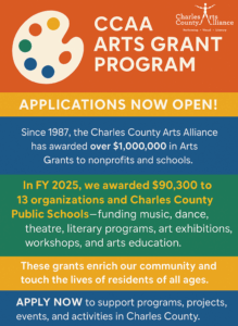 Charles County Art Alliance Annual Grant Season Closes on Friday, October 24!