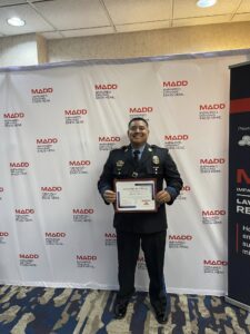 La Plata Police Department Officer Receives Third Award for Driving Under the Influence Enforcement for 2024