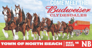 Bob Hall Beverage Company is Bringing the Budweiser Clydesdales to the Calvert County Christmas Parade & North Beach, Maryland on December 13 & 16