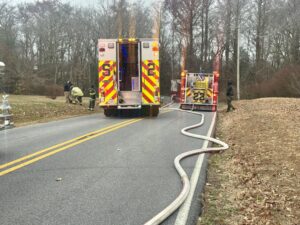 One Injured After Propane Truck Overturns in Prince Frederick