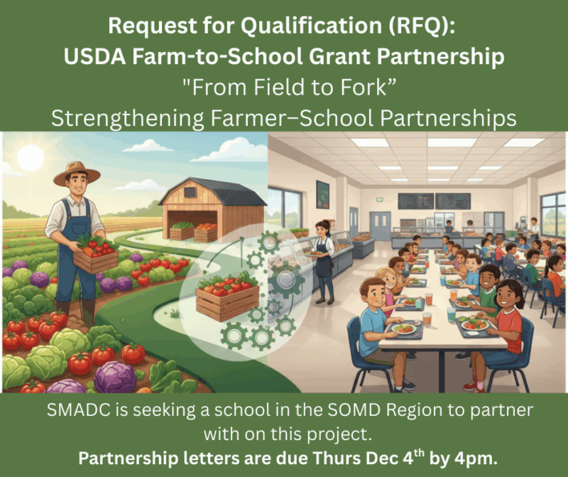 SMADC Seeks Southern Maryland School System Partner for USDA Farm-to-School Grant Pilot