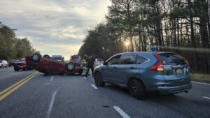 Minor Injuries Reported After Rollover Collision in California