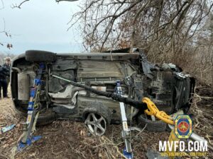 One Flown to Trauma Center After Single Vehicle Rollover in Mechanicsville Leaves Driver Trapped