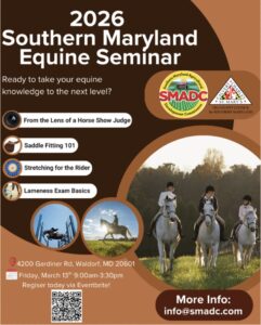 Southern Maryland Equine Seminar: Taking Care of You & Your Horse – Just $10 for All Day Event Seminar!