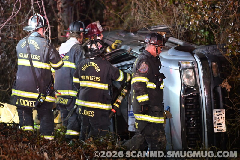 Police Investigating Single Vehicle Rollover in Hollywood, No Injuries Reported
