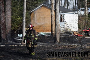 Firefighters Quickly Contain Brush Fire While Saving House and Shed From Extensive Damage