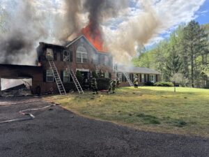Large Home in Prince Frederick Destroyed After Fire; Cause Under Investigation