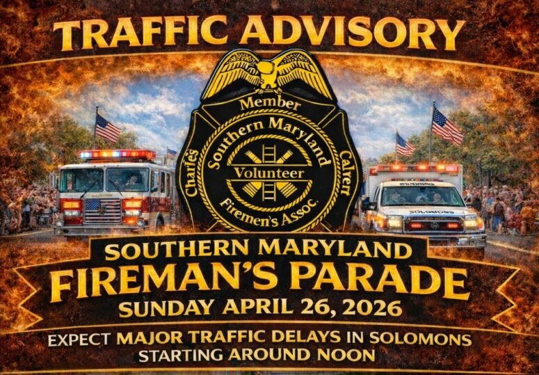 Traffic Advisory Issued for Sunday, April 26, for Southern Maryland Fireman’s Parade in Solomons
