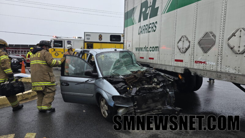 Two Transported to Trauma Center After Colliding with Tractor-Trailer in Great Mills