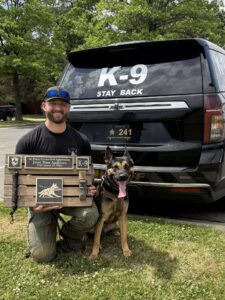Calvert County Sheriff’s Office DFC Hendrickson and K9 Partner Atlas Place 1st in 2026 Capital K9 Trials