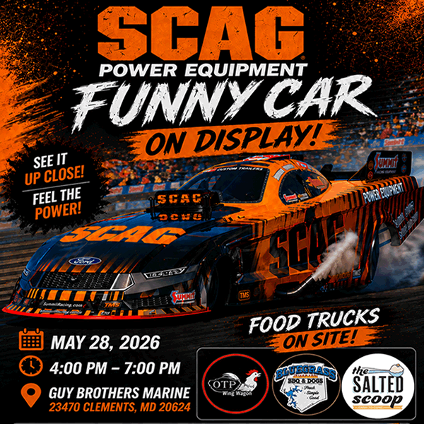 SCAG Power Equipment Funny Car Coming to Guy Brothers Marine on May 28