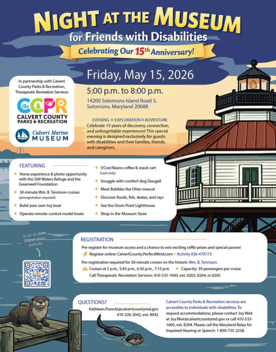 Calvert Marine Museum – Night at the Museum for Friends with Disabilities Event Celebrates 15 Years