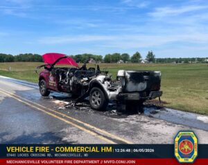No Injuries Reported Vehicle Fire Involving Propane Tanks in Mechanicsville