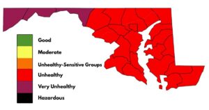 Code Red Air Quality Forecast Statewide Friday Due to Smoke from Canadian Wildfires