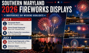 Southern Maryland Fireworks Displays Set for Fourth of July Weekend 2026