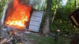 No Injuries Reported After Shipping Container Fire in Hughesville